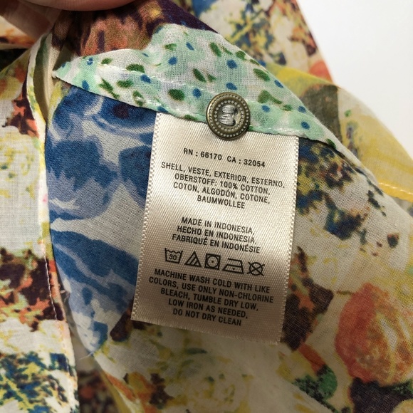 Anthropologie Maeve Floral Abella Pintuck SZ 0 - Picture 15 of 15